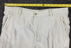 Tommy Bahama Relax Men’s Cargo Shorts White Ivory Cotton Utility Hiking 9" Sz 36