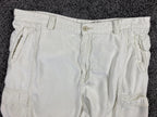 Tommy Bahama Relax Men’s Cargo Shorts White Ivory Cotton Utility Hiking 9" Sz 36