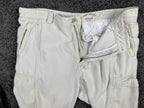 Tommy Bahama Relax Men’s Cargo Shorts White Ivory Cotton Utility Hiking 9" Sz 36