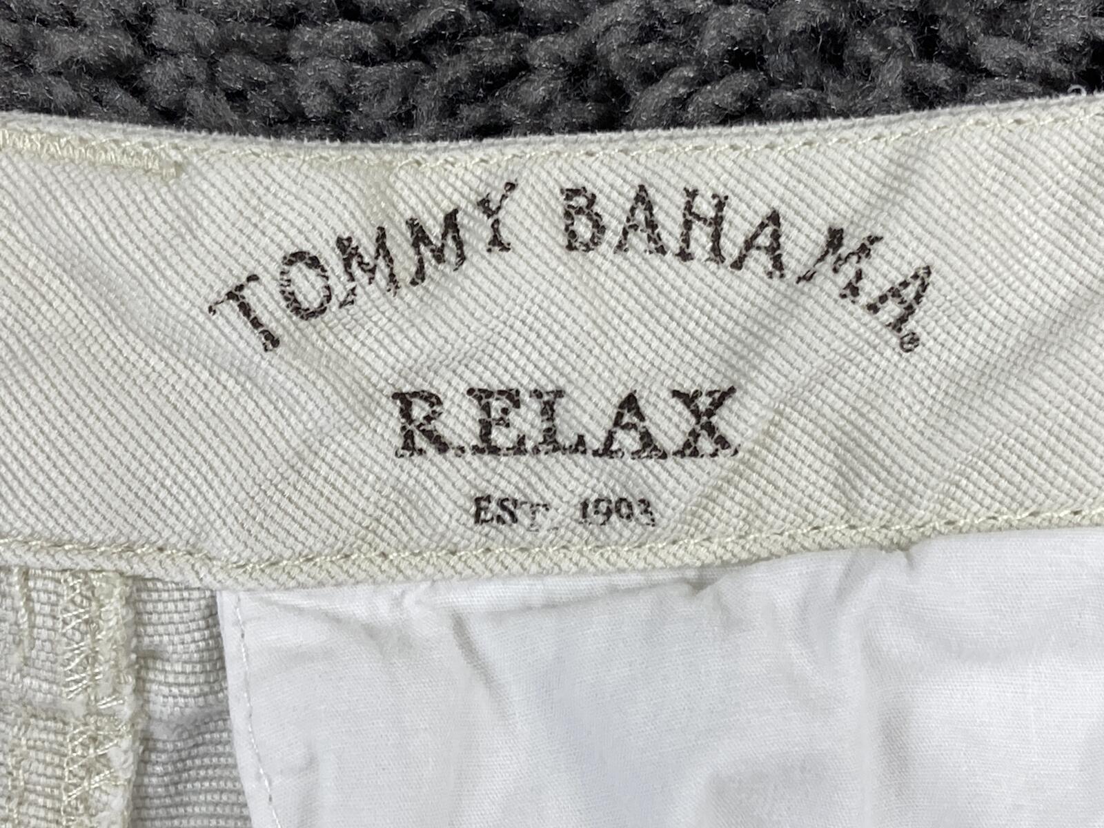 Tommy Bahama Relax Men’s Cargo Shorts White Ivory Cotton Utility Hiking 9" Sz 36