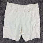 Tommy Bahama Relax Men’s Cargo Shorts White Ivory Cotton Utility Hiking 9" Sz 36