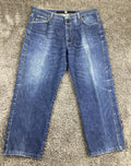 Vtg Marithe Francois Girbaud Jeans Baggy Straight Leg Blue Y2K Denim Sz 38x28
