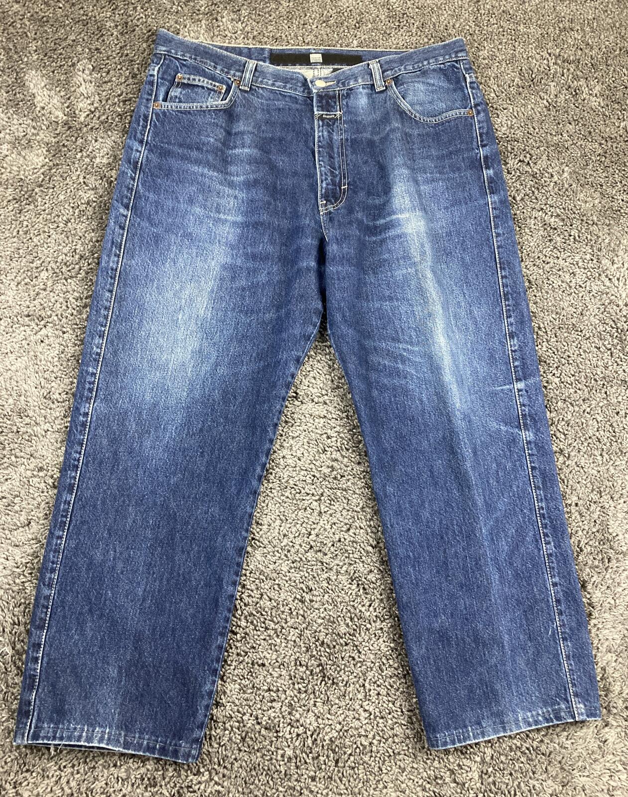 Vtg Marithe Francois Girbaud Jeans Baggy Straight Leg Blue Y2K Denim Sz 38x28