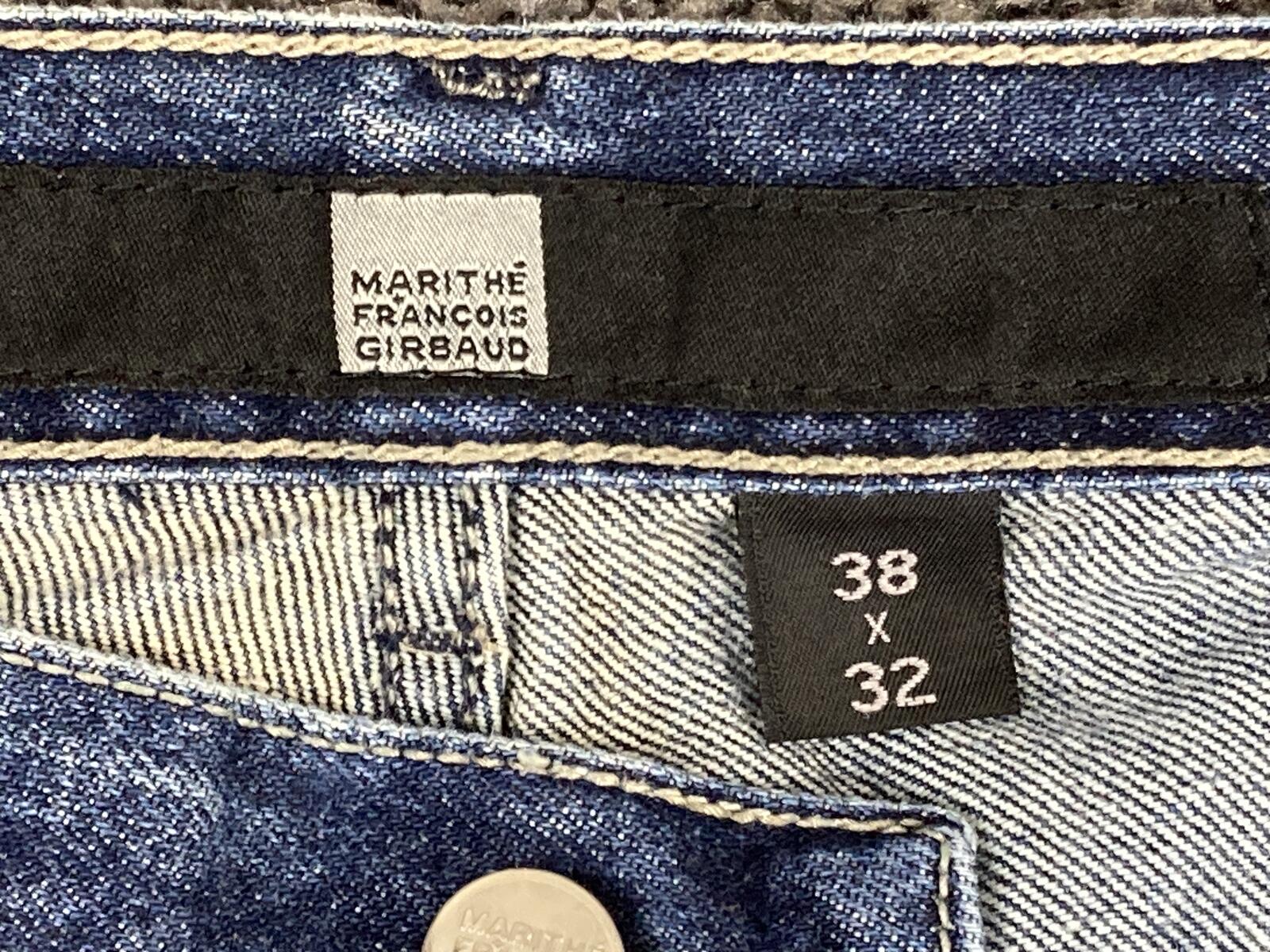 Vtg Marithe Francois Girbaud Jeans Baggy Straight Leg Blue Y2K Denim Sz 38x28