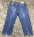 Vtg Marithe Francois Girbaud Jeans Baggy Straight Leg Blue Y2K Denim Sz 38x28