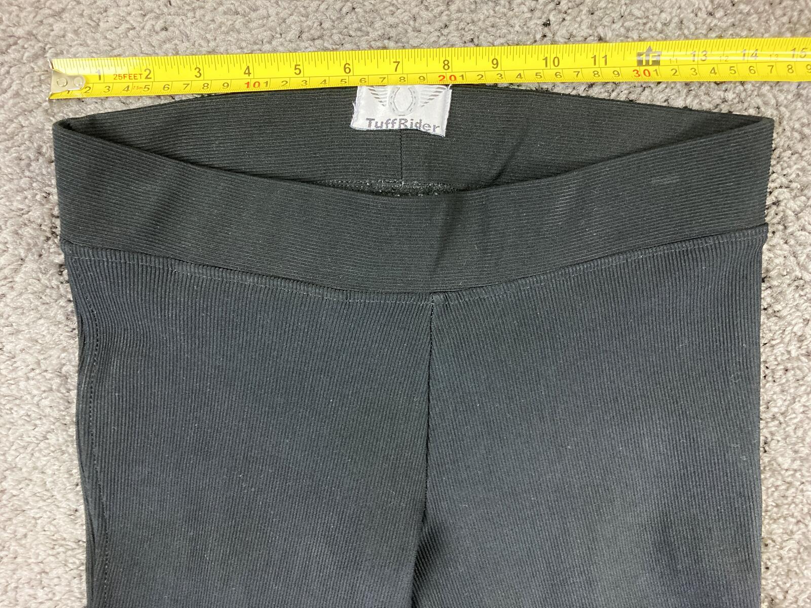 TuffRider Black Ribbed Bootcut Tights Equestrian Breeches Size 28