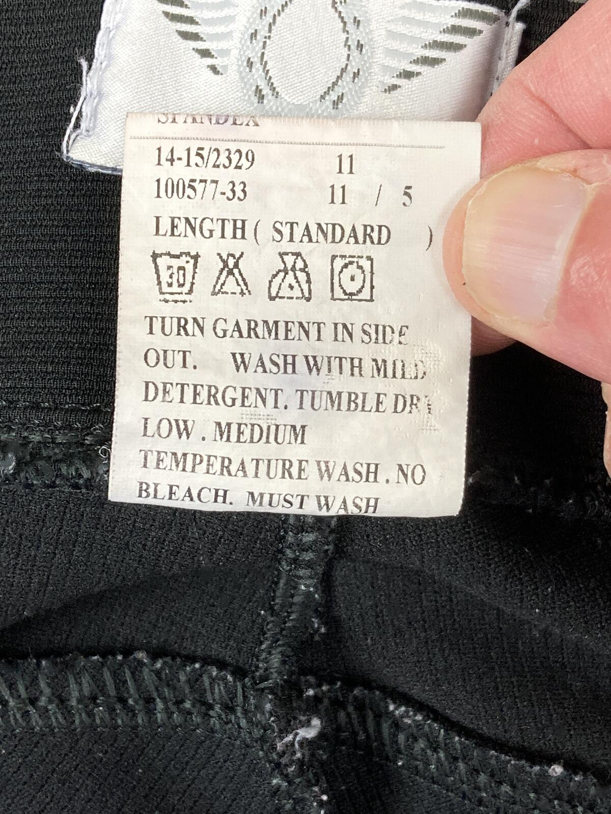 TuffRider Black Ribbed Bootcut Tights Equestrian Breeches Size 28