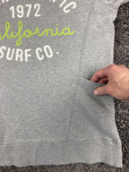 Ocean Pacific Women's Hoodie Gray 1972 California Surf Co Sherpa Lined Sz L
