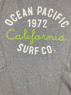 Ocean Pacific Women's Hoodie Gray 1972 California Surf Co Sherpa Lined Sz L