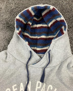 Ocean Pacific Women's Hoodie Gray 1972 California Surf Co Sherpa Lined Sz L