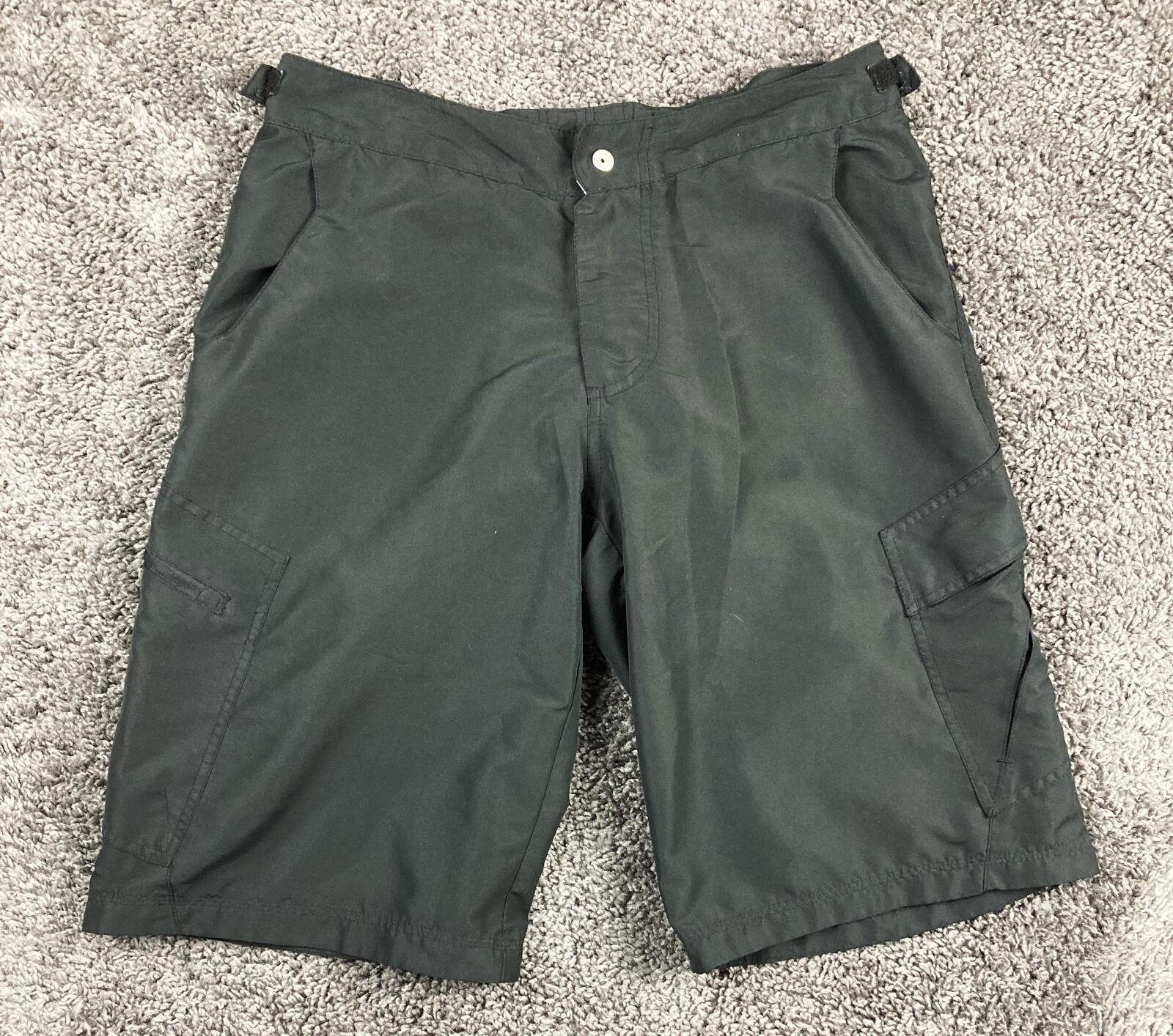 Fox Racing Ranger Cargo MTB Shorts Mens Black Mountain Bike Padded Liner Sz 34