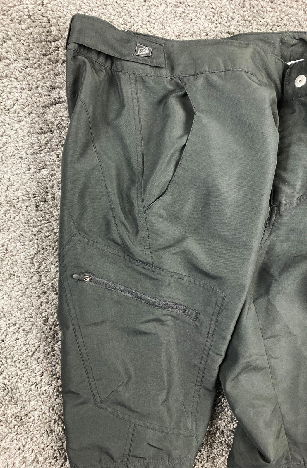 Fox Racing Ranger Cargo MTB Shorts Mens Black Mountain Bike Padded Liner Sz 34