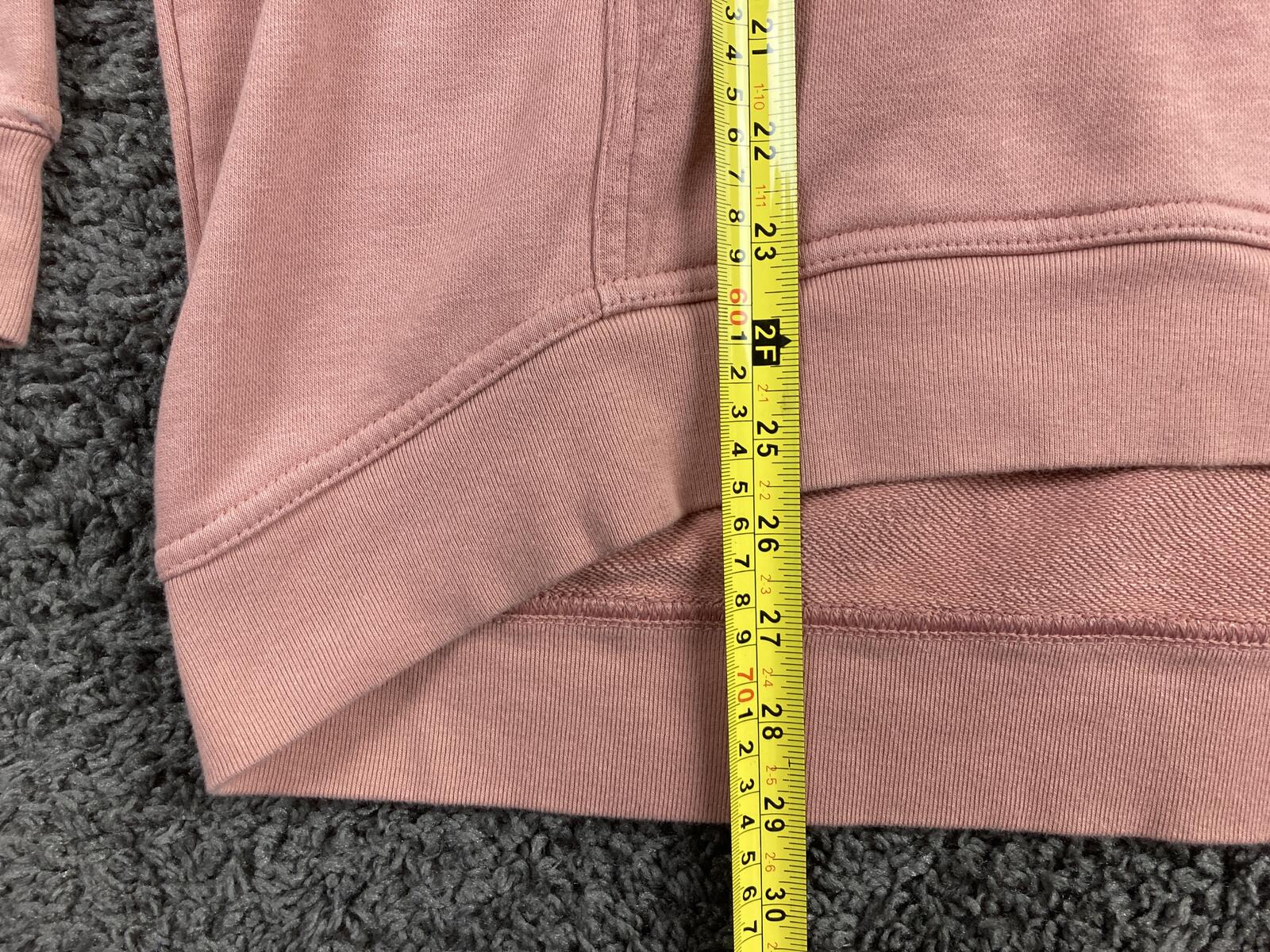 Nike Women's Club Lace Up Hoodie Rust Pink Sweatshirt Pullover Kangaroo Pocket L