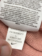 Nike Women's Club Lace Up Hoodie Rust Pink Sweatshirt Pullover Kangaroo Pocket L