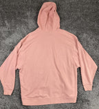 Nike Women's Club Lace Up Hoodie Rust Pink Sweatshirt Pullover Kangaroo Pocket L