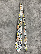 Vintage 1997 Looney Tunes Warner Bros Studio Store 100% Silk Crossword Tie 90s