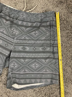 Freeballers by Meripex Apparel Mens L Grey Aztec Lined 8" Athletic Shorts
