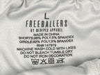 Freeballers by Meripex Apparel Mens L Grey Aztec Lined 8" Athletic Shorts