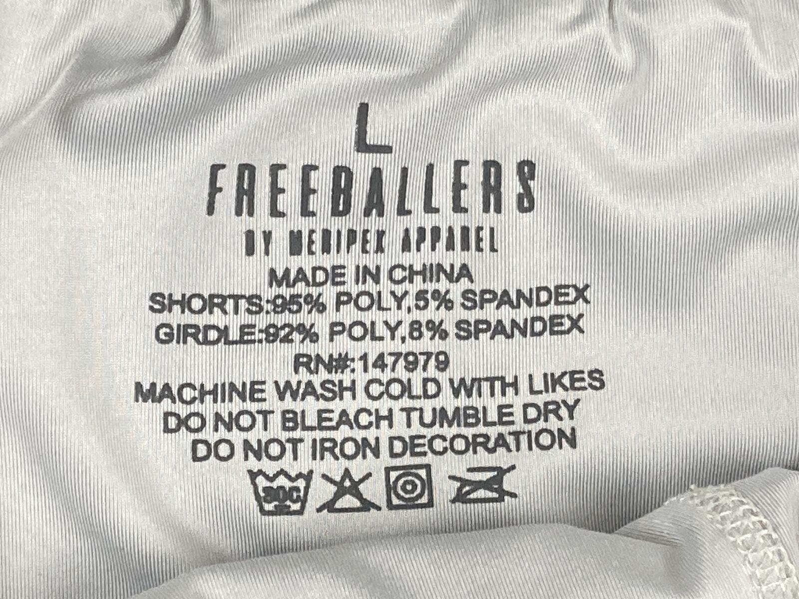 Freeballers by Meripex Apparel Mens L Grey Aztec Lined 8" Athletic Shorts