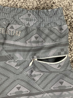 Freeballers by Meripex Apparel Mens L Grey Aztec Lined 8" Athletic Shorts