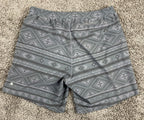 Freeballers by Meripex Apparel Mens L Grey Aztec Lined 8" Athletic Shorts