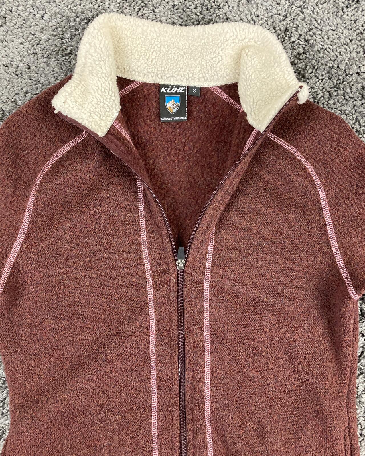 Kuhl Alfpaca Fleece Jacket Arapahoe Basin The Legend Women's Burgundy Sz S