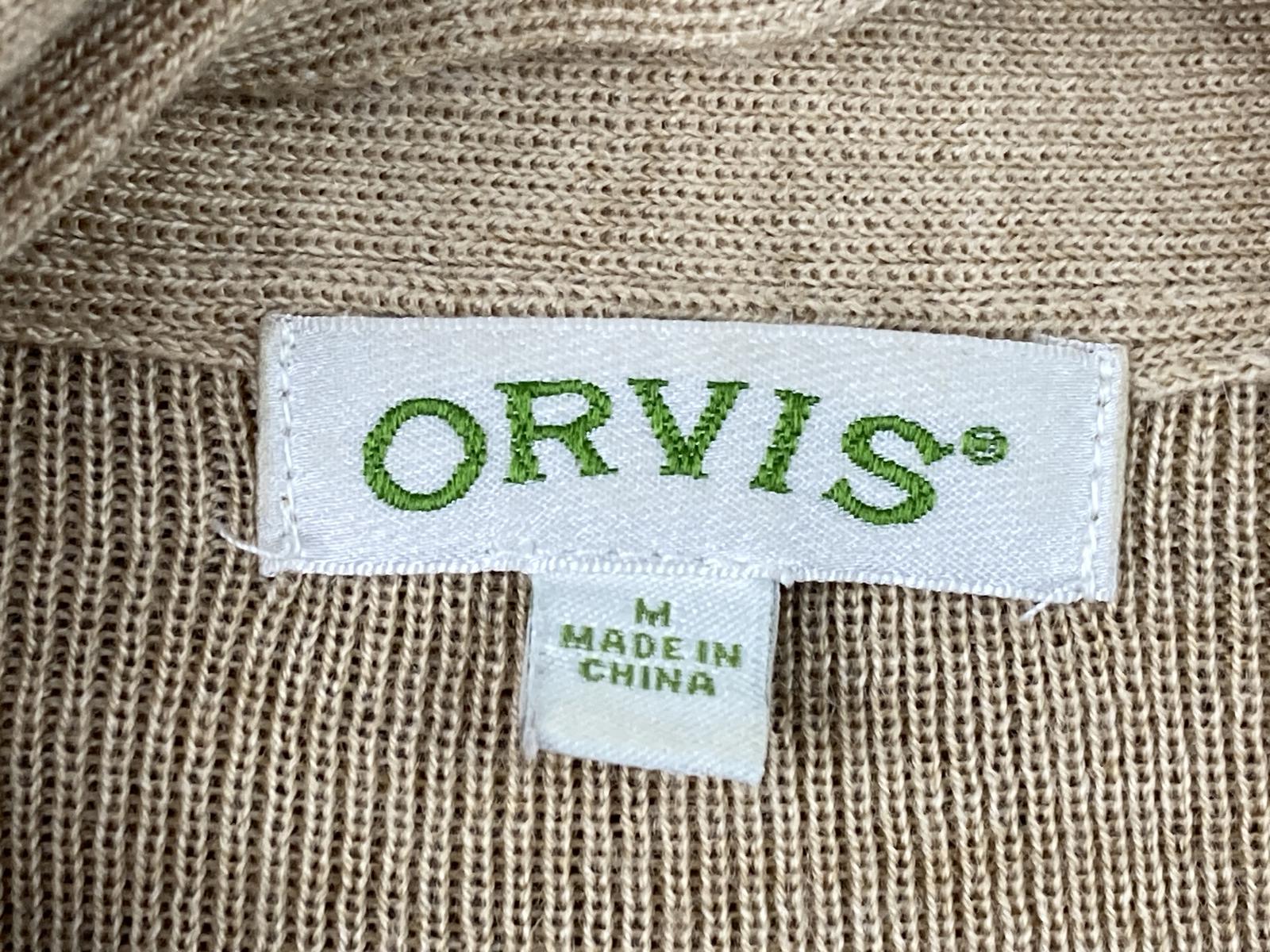 Orvis 100% Merino Wool Open Front Long Cardigan Sweater M Beige