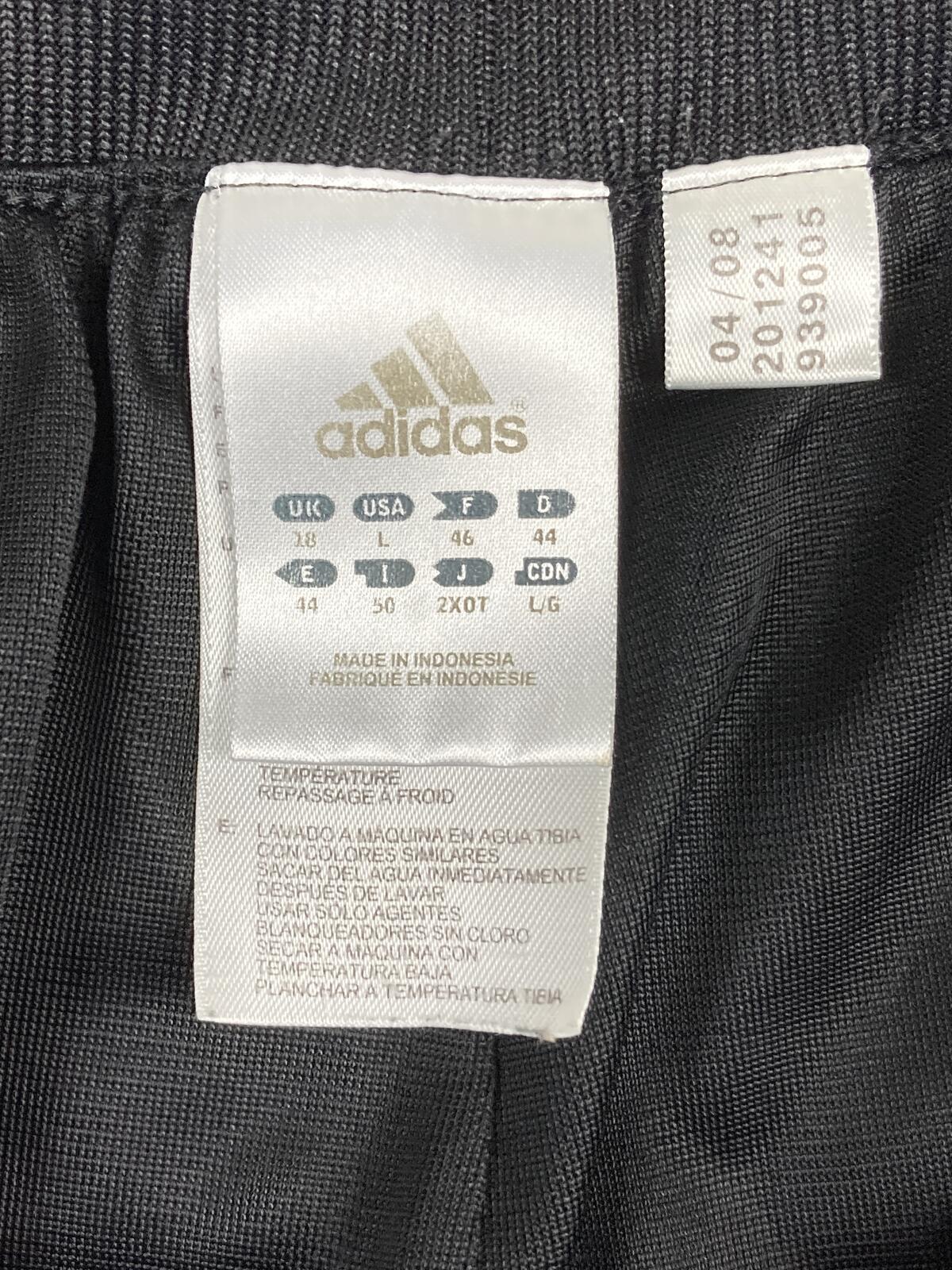 Adidas Women'sTrack Pants Black Mint Green 3-Stripe Straight Leg Sz L