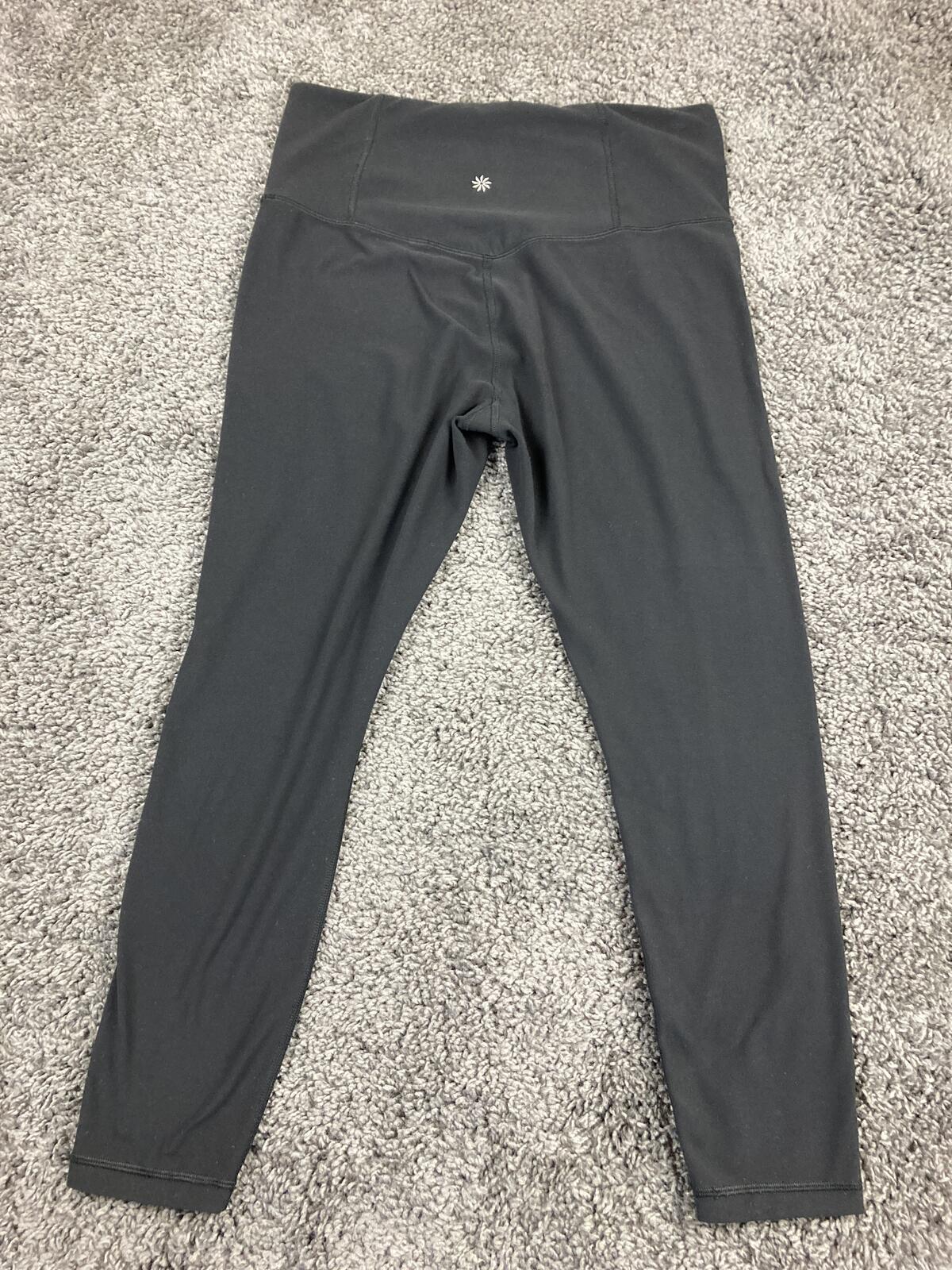 Athleta Ultra High Rise Elation 7/8 Tight Leggings Black Yoga Pants Size Medium