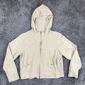 Tommy Bahama 100% Silk Full Zip Hooded Jacket Women's Cream Beige Sz Medium 8/10
