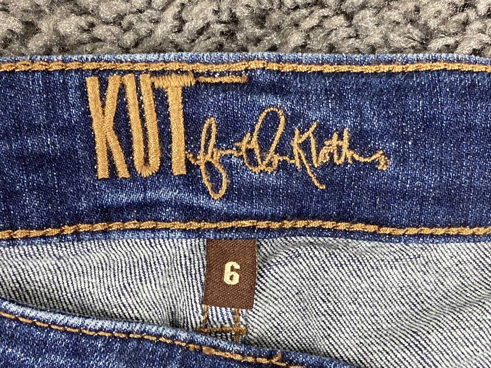 KUT from the Kloth Katy Boyfriend Jeans Womens Dark Wash Stretch Denim Sz 6