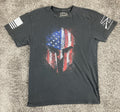 Grunt Style American Spartan 2.0 T-Shirt Mens Black Flag Helmet Graphic Sz M