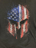 Grunt Style American Spartan 2.0 T-Shirt Mens Black Flag Helmet Graphic Sz M