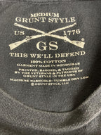 Grunt Style American Spartan 2.0 T-Shirt Mens Black Flag Helmet Graphic Sz M