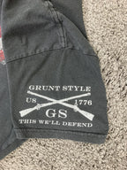 Grunt Style American Spartan 2.0 T-Shirt Mens Black Flag Helmet Graphic Sz M