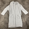 Barefoot Dreams CozyChic Adult Robe Gray Unisex Luxury Plush Missing Sash Size 1