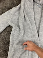 Barefoot Dreams CozyChic Adult Robe Gray Unisex Luxury Plush Missing Sash Size 1