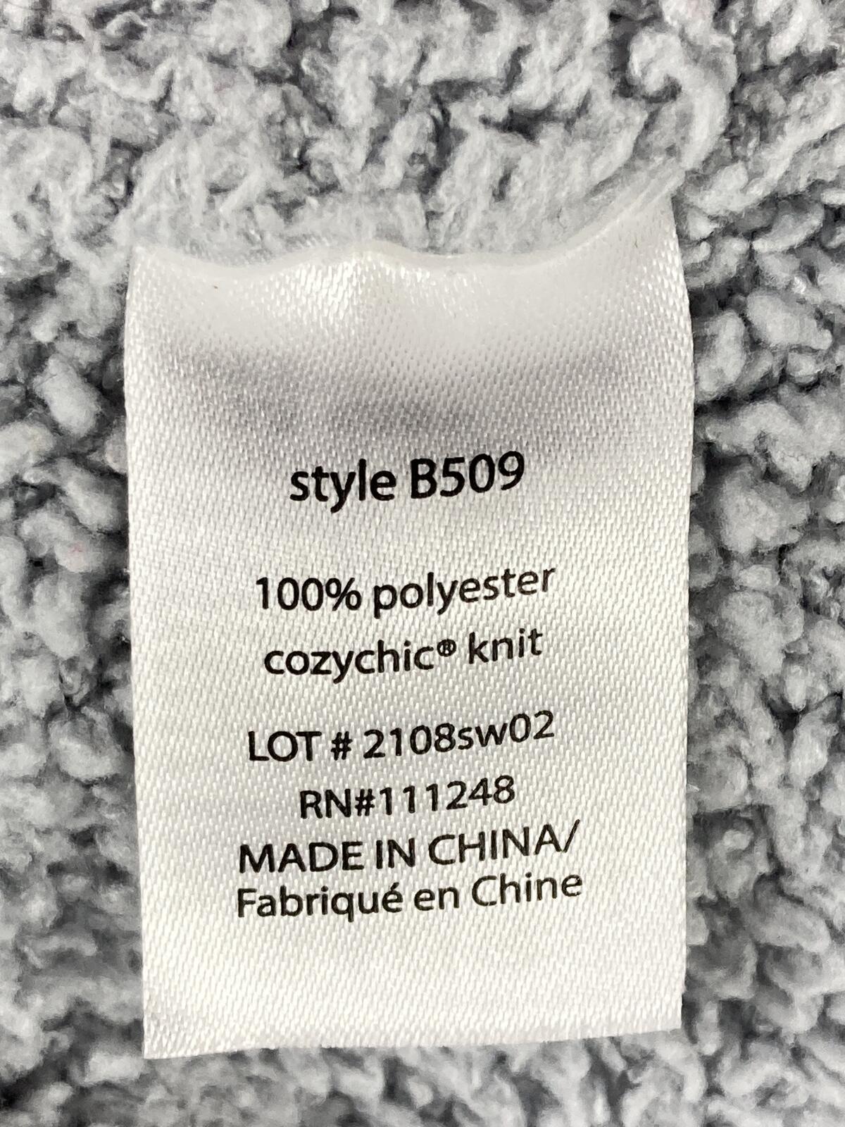 Barefoot Dreams CozyChic Adult Robe Gray Unisex Luxury Plush Missing Sash Size 1
