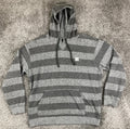 DC Shoes Mens Striped Hoodie Gray Marled Knit Skateboarding Sweatshirt Sz XL