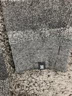 DC Shoes Mens Striped Hoodie Gray Marled Knit Skateboarding Sweatshirt Sz XL