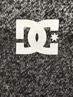 DC Shoes Mens Striped Hoodie Gray Marled Knit Skateboarding Sweatshirt Sz XL