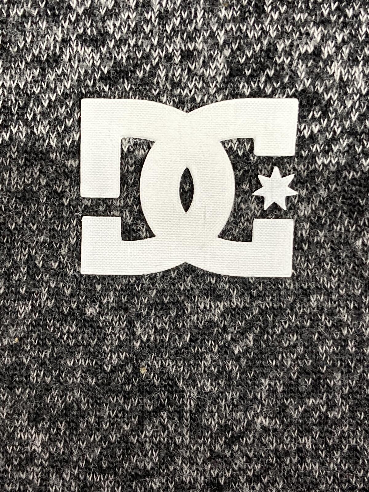 DC Shoes Mens Striped Hoodie Gray Marled Knit Skateboarding Sweatshirt Sz XL