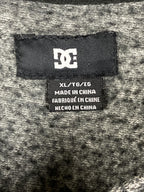 DC Shoes Mens Striped Hoodie Gray Marled Knit Skateboarding Sweatshirt Sz XL