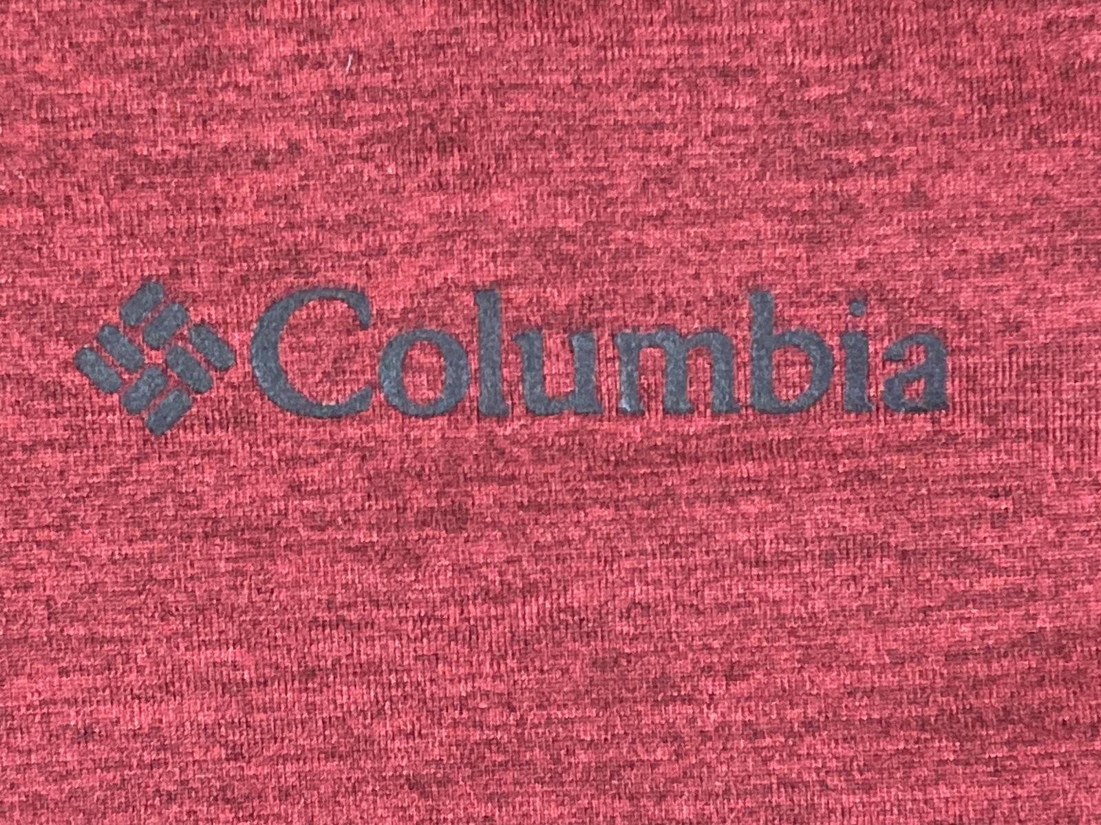 Columbia Mens Red Heather Wickham Hills 1/4 Zip Pullover Omni-Wick Shirt Tech Lg