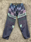 Thor Sector Birdrock Motocross Pants Hip Pads Purple Teal MX Dirt Bike Sz 28