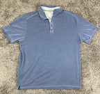 Tommy Bahama Men’s Shoreline Polo Shirt Marlin Logo Blue Tencel Blend Sz XL