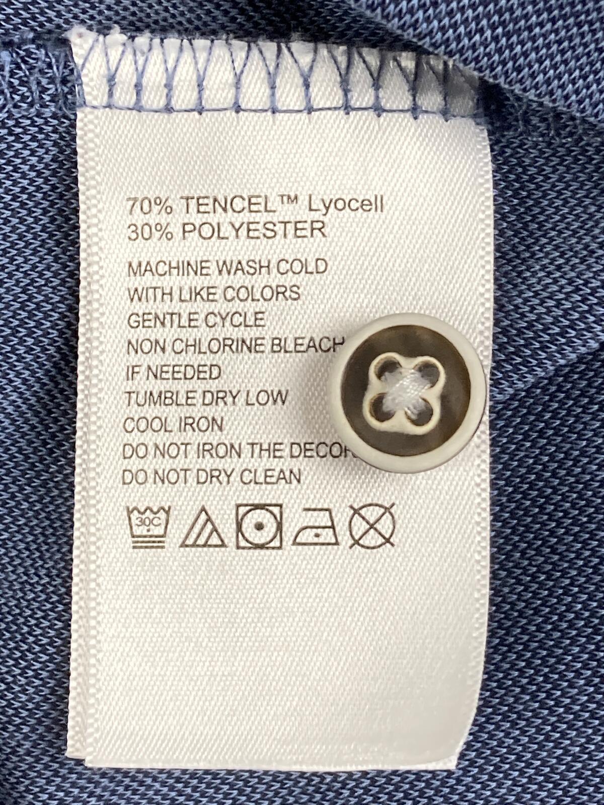 Tommy Bahama Men’s Shoreline Polo Shirt Marlin Logo Blue Tencel Blend Sz XL