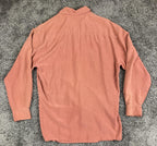 Burma Bibas Mens Silk Shirt Vintage Long Sleeve Clay Pink Sandwashed Sueded Sz M