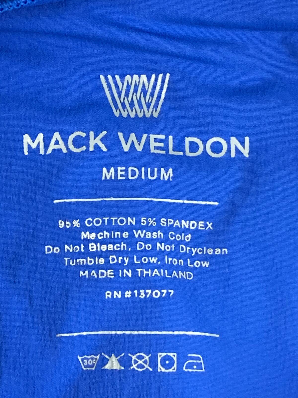 Mack Weldon Ace Sweatpants Mens Blue Jogger French Terry Zipper Pockets Sz M