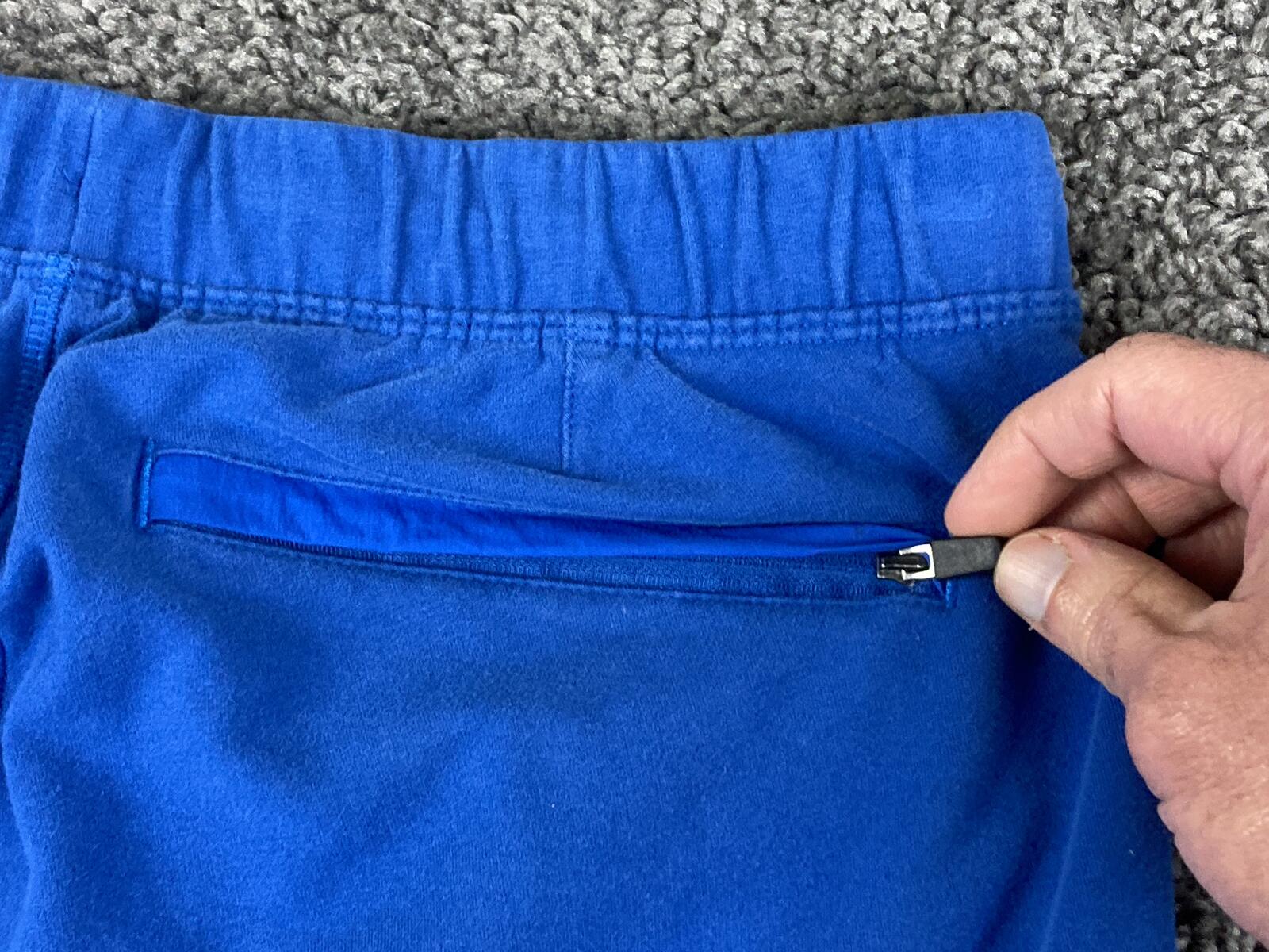 Mack Weldon Ace Sweatpants Mens Blue Jogger French Terry Zipper Pockets Sz M